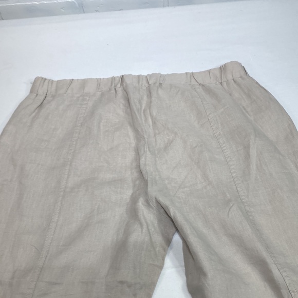 Ellen Tracy Linen Capris beige size Large - Picture 7 of 11